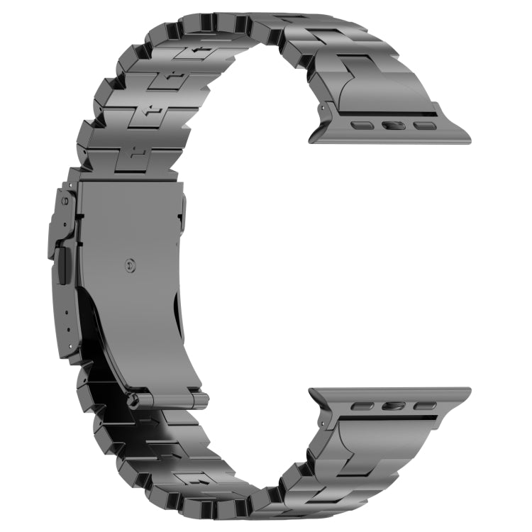 For Apple Watch Series 4 40mm Butterfly Type Titanium Steel Watch Band(Grey) - Watch Bands by PMC TechLife | Online Shopping South Africa | PMC TechLife