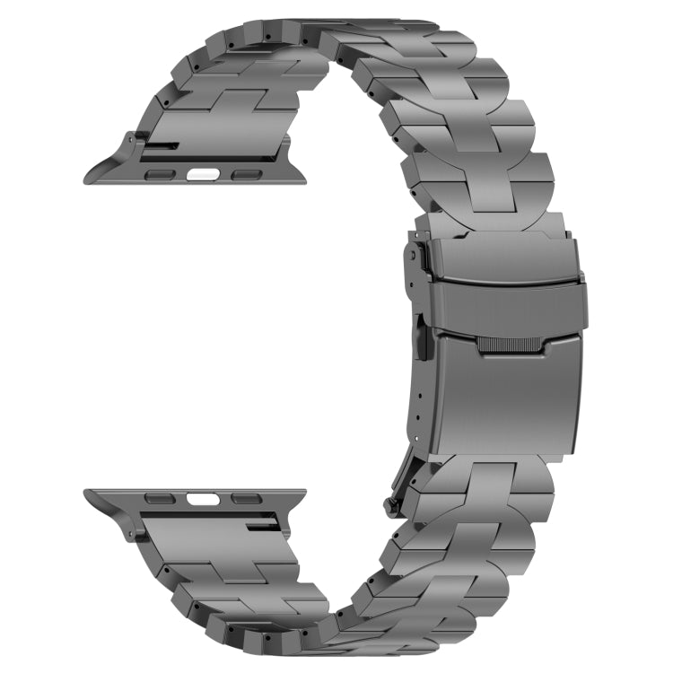 For Apple Watch Series 4 40mm Butterfly Type Titanium Steel Watch Band(Grey) - Watch Bands by PMC TechLife | Online Shopping South Africa | PMC TechLife
