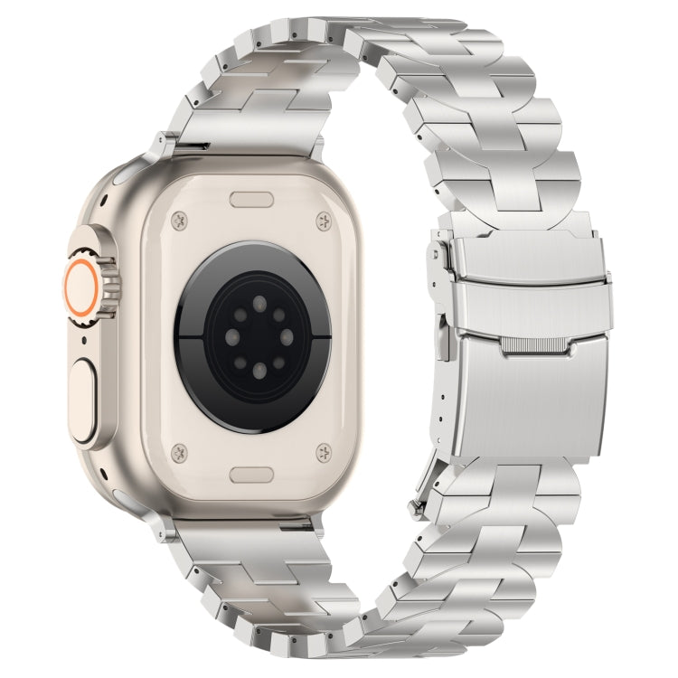 For Apple Watch Series 3 38mm Butterfly Type Titanium Steel Watch Band(Silver) - Watch Bands by PMC TechLife | Online Shopping South Africa | PMC TechLife