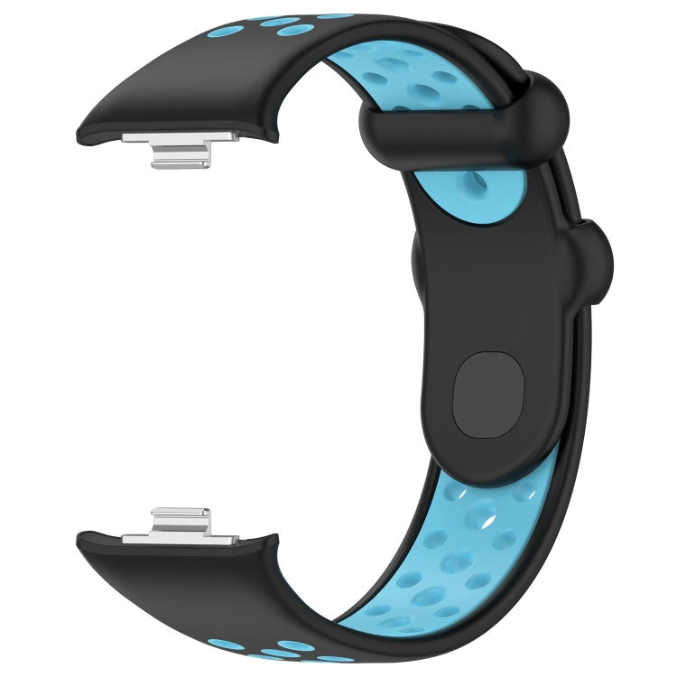 For Redmi Watch 4 Two Color Silicone Sports Watch Band(Black Blue) - Watch Bands by PMC Jewellery | Online Shopping South Africa | PMC Jewellery