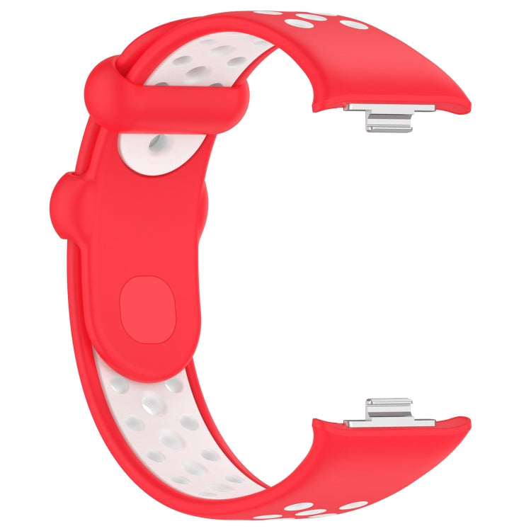 For Redmi Watch 4 Two Color Silicone Sports Watch Band(Red White) - Watch Bands by PMC Jewellery | Online Shopping South Africa | PMC Jewellery