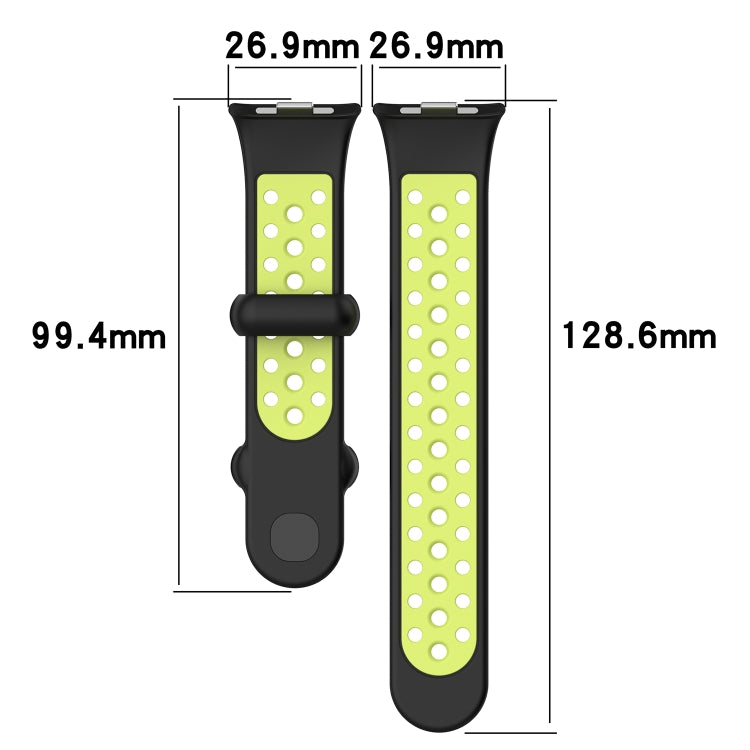 For Redmi Watch 4 Two Color Silicone Sports Watch Band(Grey White) - Watch Bands by PMC Jewellery | Online Shopping South Africa | PMC Jewellery