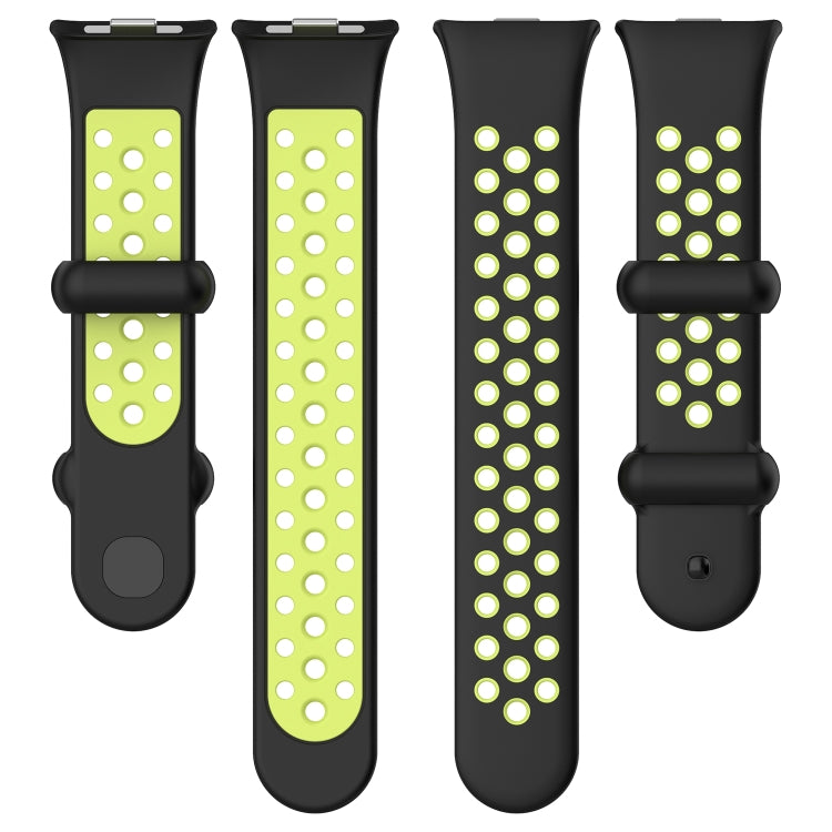 For Redmi Watch 4 Two Color Silicone Sports Watch Band(Grey White) - Watch Bands by PMC Jewellery | Online Shopping South Africa | PMC Jewellery