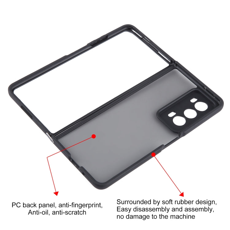 For Honor Magic V2 Matte Black TPU + PC Phone Case - Honor Cases by PMC TechLife | Online Shopping South Africa | PMC TechLife