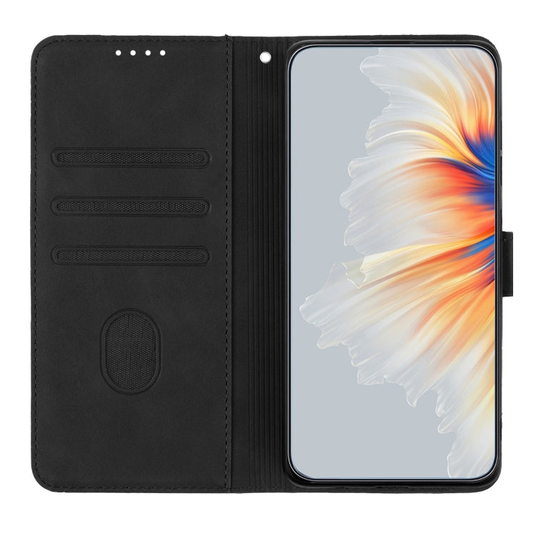 For Google Pixel 9 Pro Heart Pattern Skin Feel Leather Phone Case(Black) - Google Cases by PMC TechLife | Online Shopping South Africa | PMC TechLife | Buy Now Pay Later Mobicred