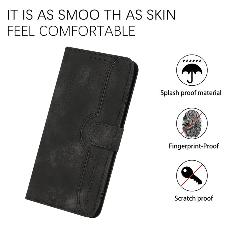 For Google Pixel 9 Heart Pattern Skin Feel Leather Phone Case(Black) - Google Cases by PMC TechLife | Online Shopping South Africa | PMC TechLife | Buy Now Pay Later Mobicred
