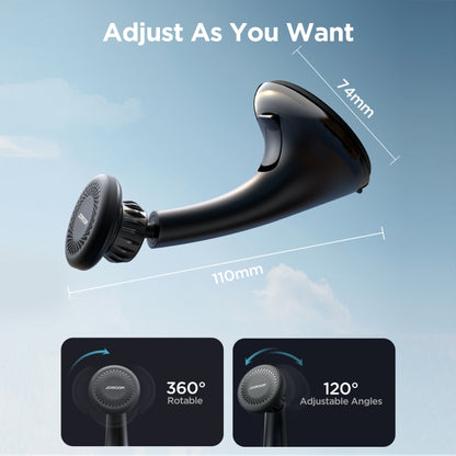 JOYROOM JR-ZS356 Magnetic Car Suction Cup Phone Holder(Black) - Car Holders by JOYROOM | Online Shopping South Africa | PMC Jewellery | Buy Now Pay Later Mobicred