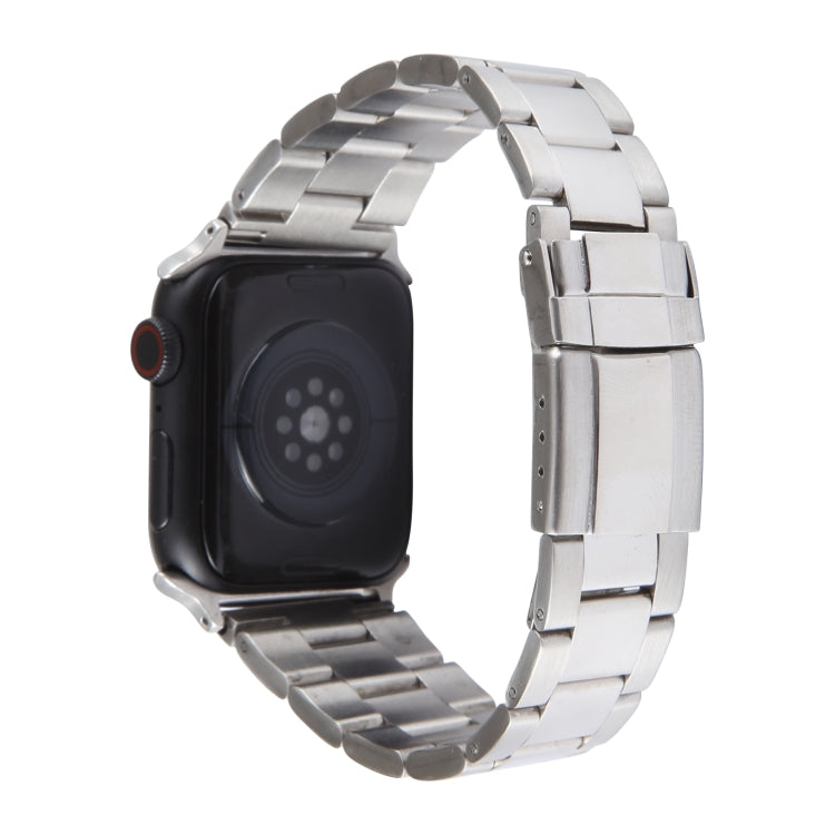 For Apple Watch Series 8 41mm Three-Bead Stainless Steel Watch Band(Silver) - free shipping - PMC TechLife - Order now!