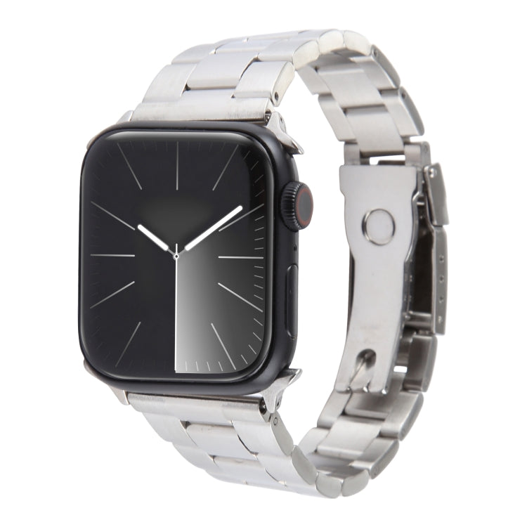 For Apple Watch 38mm Three-Bead Stainless Steel Watch Band(Silver) - free shipping - PMC TechLife - Order now!