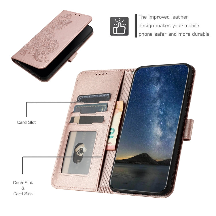 For Huawei Pura 70 Pro/70 Pro+ Datura Flower Embossed Flip Leather Phone Case(Rose Gold) - Huawei Cases by PMC Jewellery | Online Shopping South Africa | PMC Jewellery | Buy Now Pay Later Mobicred