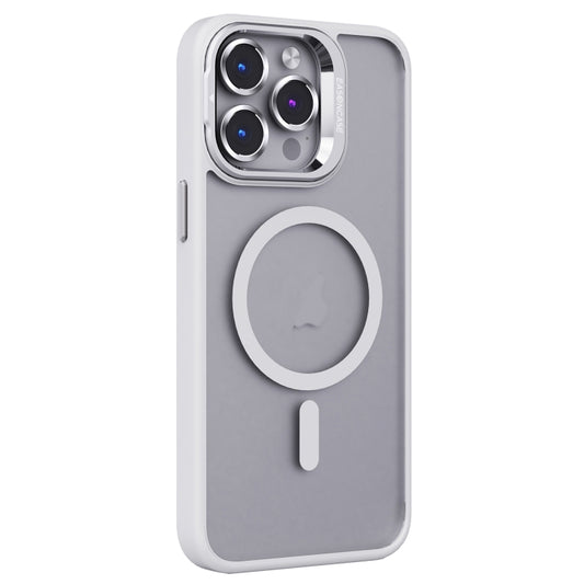 For iPhone 13 Pro Max Invisible Lens Holder PC + TPU Frosted MagSafe Phone Case(White) - iPhone 13 Pro Max Cases by PMC Jewellery | Online Shopping South Africa | PMC Jewellery