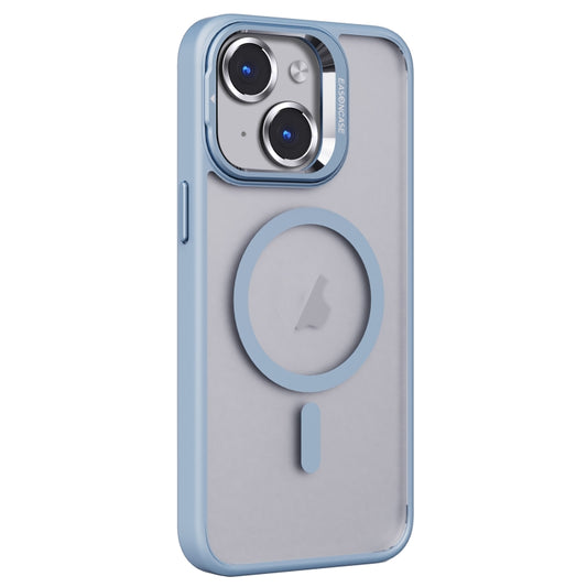 For iPhone 13 Invisible Lens Holder PC + TPU Frosted MagSafe Phone Case(Blue) - iPhone 13 Cases by PMC Jewellery | Online Shopping South Africa | PMC Jewellery