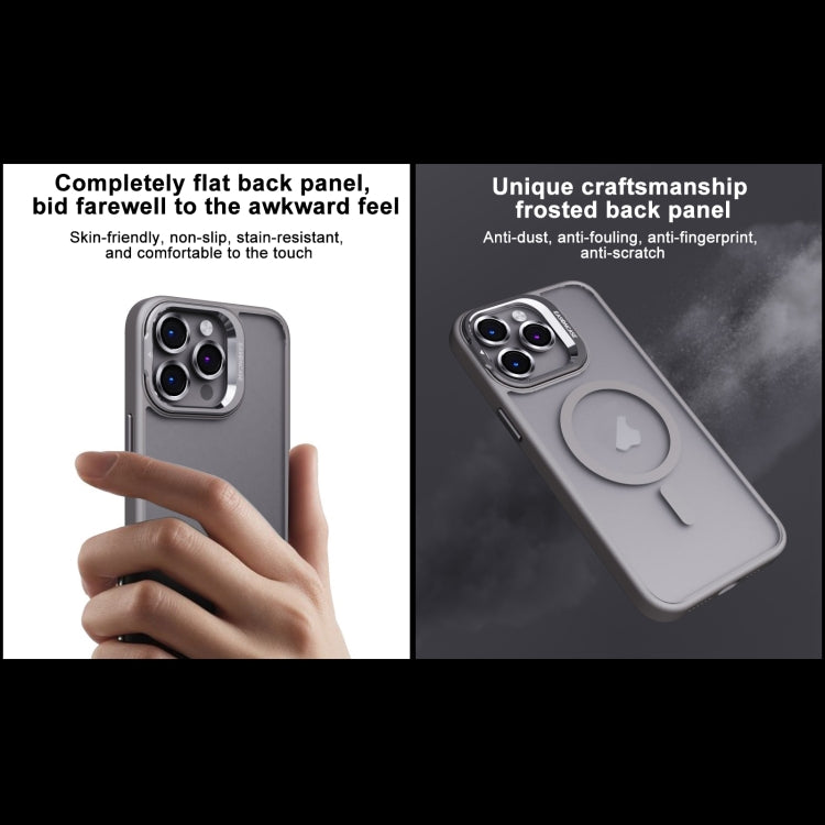 For iPhone 13 Invisible Lens Holder PC + TPU Frosted MagSafe Phone Case(Blue) - iPhone 13 Cases by PMC TechLife | Online Shopping South Africa | PMC TechLife