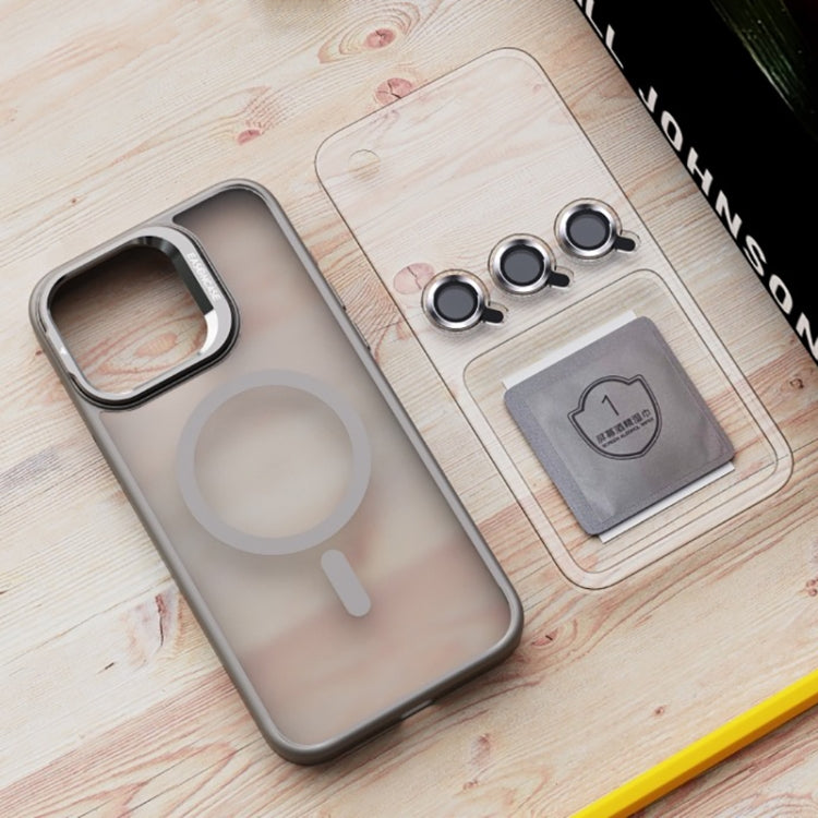 For iPhone 13 Pro Invisible Lens Holder PC + TPU Frosted MagSafe Phone Case(Orange) - iPhone 13 Pro Cases by PMC TechLife | Online Shopping South Africa | PMC TechLife