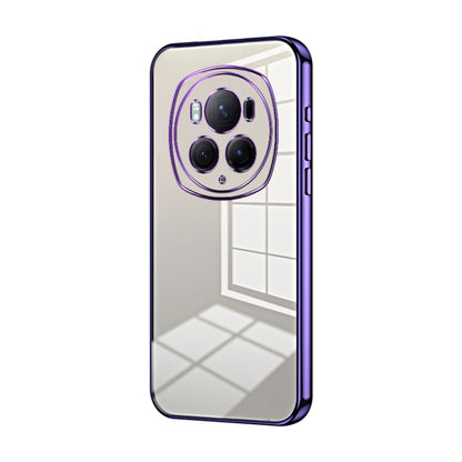 For Honor Magic6 Pro Transparent Plating Fine Hole Phone Case(Purple) - Honor Cases by PMC Jewellery | Online Shopping South Africa | PMC Jewellery | Buy Now Pay Later Mobicred