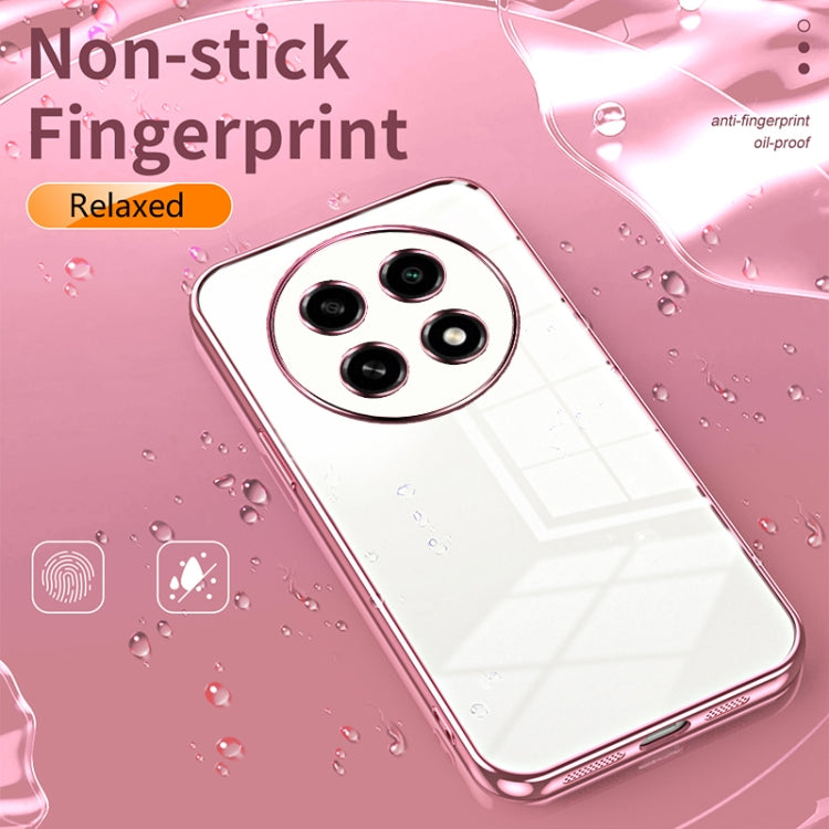 For OPPO A2 Pro Transparent Plating Fine Hole Phone Case(Blue) - A2 Pro Cases by PMC TechLife | Online Shopping South Africa | PMC TechLife | Buy Now Pay Later Mobicred
