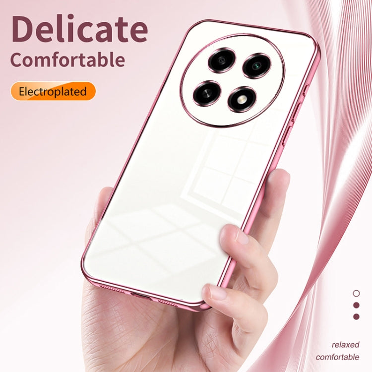 For OPPO A2 Pro Transparent Plating Fine Hole Phone Case(Blue) - A2 Pro Cases by PMC TechLife | Online Shopping South Africa | PMC TechLife | Buy Now Pay Later Mobicred