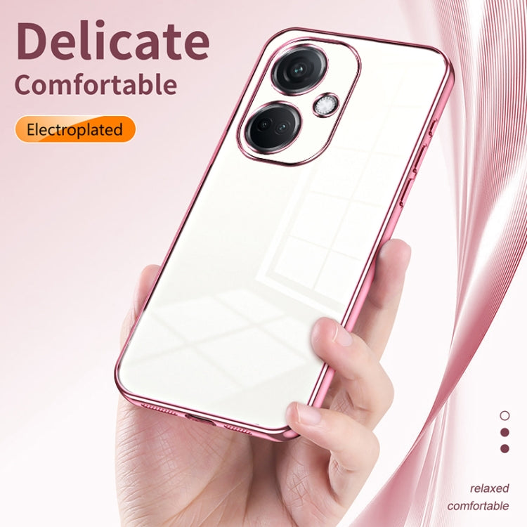 For OPPO K11 Transparent Plating Fine Hole Phone Case(Transparent) - OPPO Cases by PMC TechLife | Online Shopping South Africa | PMC TechLife | Buy Now Pay Later Mobicred