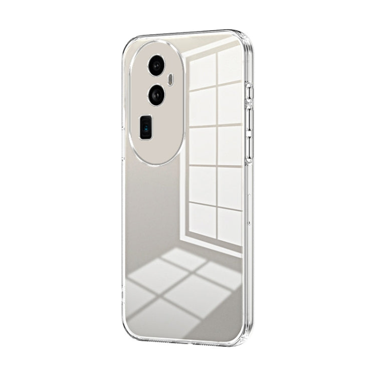 For OPPO Reno10 Pro+ Transparent Plating Fine Hole Phone Case(Transparent) - OPPO Cases by PMC TechLife | Online Shopping South Africa | PMC TechLife | Buy Now Pay Later Mobicred