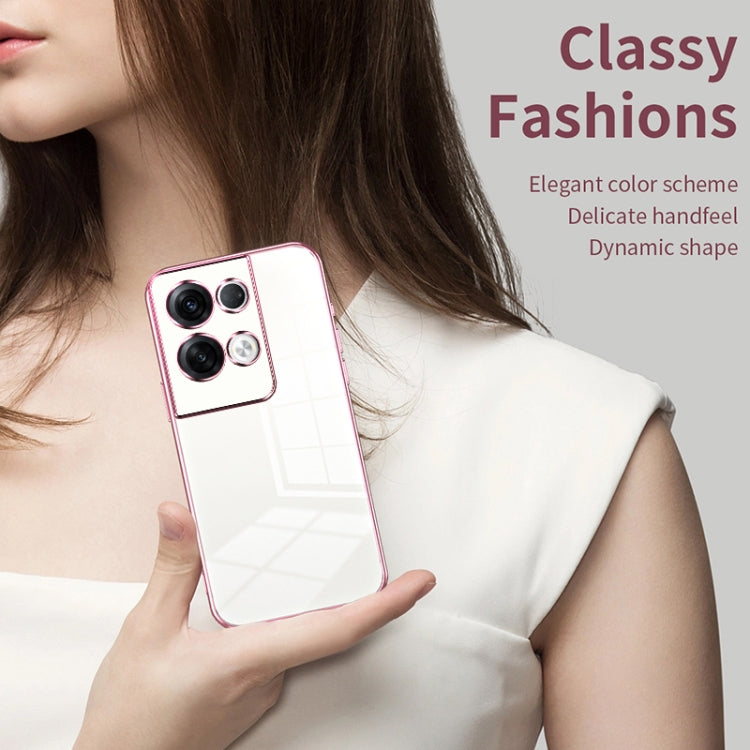 For OPPO Reno8 Pro+ Transparent Plating Fine Hole Phone Case(Green) - OPPO Cases by PMC TechLife | Online Shopping South Africa | PMC TechLife | Buy Now Pay Later Mobicred