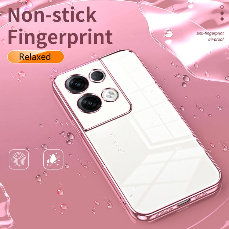 For OPPO Reno8 Pro+ Transparent Plating Fine Hole Phone Case(Green) - OPPO Cases by PMC TechLife | Online Shopping South Africa | PMC TechLife | Buy Now Pay Later Mobicred