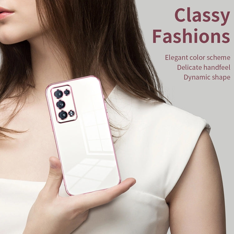 For OPPO Reno6 Pro+ Transparent Plating Fine Hole Phone Case(Transparent) - OPPO Cases by PMC TechLife | Online Shopping South Africa | PMC TechLife | Buy Now Pay Later Mobicred