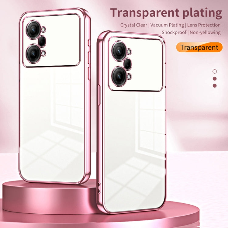 For OPPO K10 Pro Transparent Plating Fine Hole Phone Case(Black) - OPPO Cases by PMC TechLife | Online Shopping South Africa | PMC TechLife | Buy Now Pay Later Mobicred