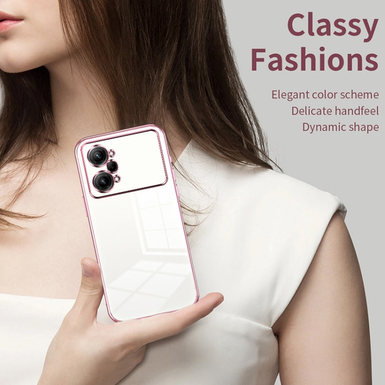 For OPPO K10 Pro Transparent Plating Fine Hole Phone Case(Black) - OPPO Cases by PMC TechLife | Online Shopping South Africa | PMC TechLife | Buy Now Pay Later Mobicred