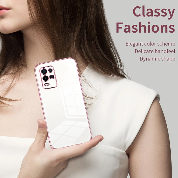 For OPPO K9x Transparent Plating Fine Hole Phone Case(Black) - OPPO Cases by PMC TechLife | Online Shopping South Africa | PMC TechLife | Buy Now Pay Later Mobicred
