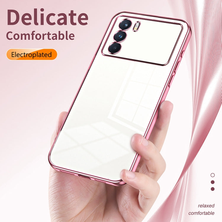 For OPPO K9 Pro Transparent Plating Fine Hole Phone Case(Silver) - OPPO Cases by PMC TechLife | Online Shopping South Africa | PMC TechLife | Buy Now Pay Later Mobicred