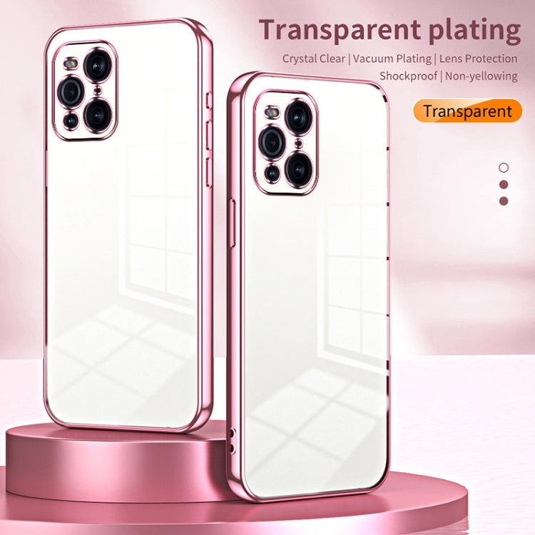 For OPPO Find X3 / Find X3 Pro Transparent Plating Fine Hole Phone Case(Green) - OPPO Cases by PMC TechLife | Online Shopping South Africa | PMC TechLife | Buy Now Pay Later Mobicred