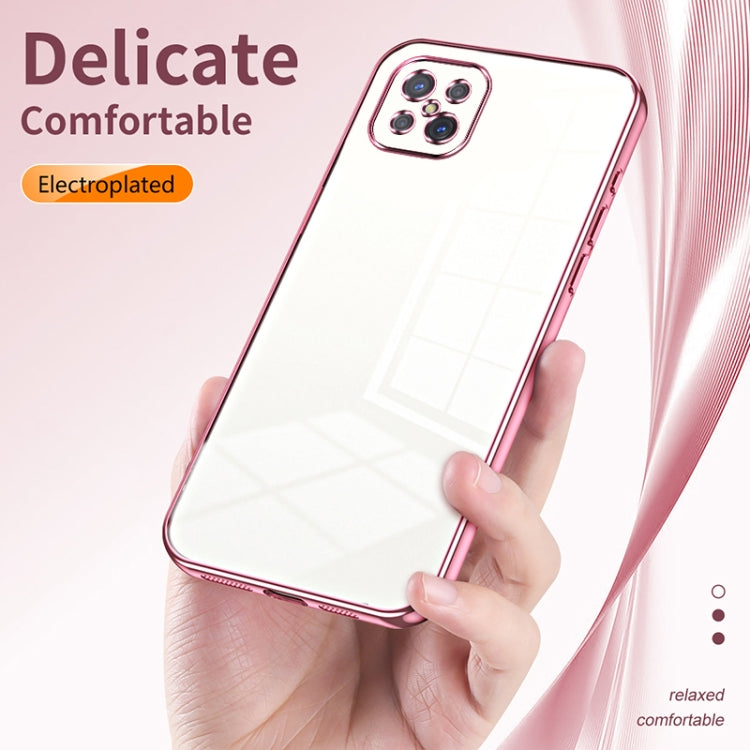 For OPPO A92s / Reno4 Z 5G Transparent Plating Fine Hole Phone Case(Silver) - OPPO Cases by PMC TechLife | Online Shopping South Africa | PMC TechLife | Buy Now Pay Later Mobicred