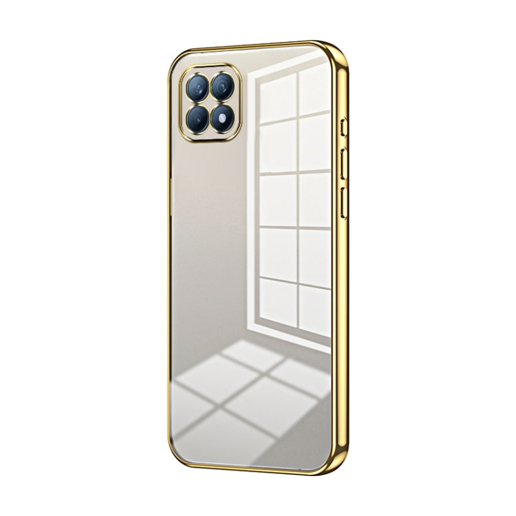 For OPPO Reno4 SE Transparent Plating Fine Hole Phone Case(Gold) - free shipping - PMC TechLife - Order now!