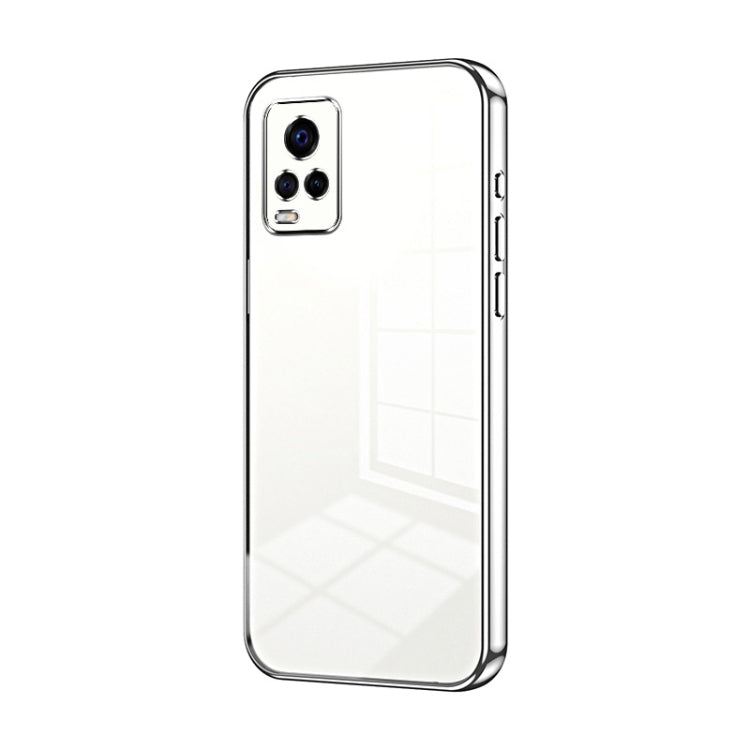 For vivo S7 / V20 Pro Transparent Plating Fine Hole Phone Case(Silver) - vivo Cases by PMC TechLife | Online Shopping South Africa | PMC TechLife | Buy Now Pay Later Mobicred