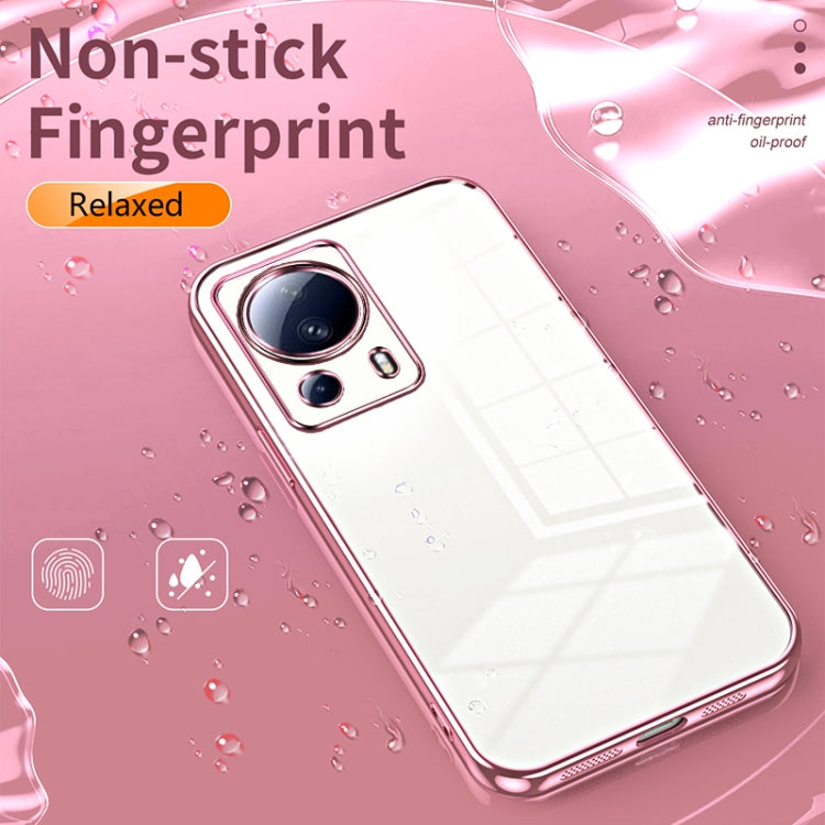 For Xiaomi Civi 2 / 13 Lite Transparent Plating Fine Hole Phone Case(Gold) - 13 Lite Cases by PMC TechLife | Online Shopping South Africa | PMC TechLife | Buy Now Pay Later Mobicred