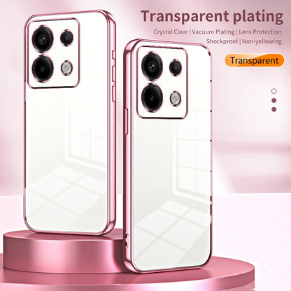 For Xiaomi Redmi Note 13 Pro 5G Transparent Plating Fine Hole Phone Case(Transparent) - Note 13 Pro Cases by PMC Jewellery | Online Shopping South Africa | PMC Jewellery