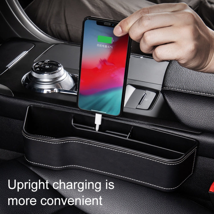 Car Multi-functional Console Box Cup Holder Seat Gap Side Storage Box, Frizzled Feather Style, Color:Red(Main Driver Seat) - Stowing Tidying by PMC TechLife | Online Shopping South Africa | PMC TechLife | Buy Now Pay Later Mobicred