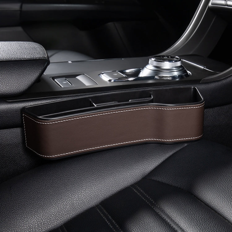 Car Multi-functional Console Box Cup Holder Seat Gap Side Storage Box, Leather Style, Color:Brown(Front Passenger Seat) - Stowing Tidying by PMC TechLife | Online Shopping South Africa | PMC TechLife | Buy Now Pay Later Mobicred