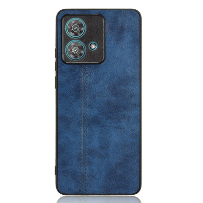 For Motorola Edge 40 Neo 5G Cow Pattern Sewing Back Cover Phone Case(Blue) - Motorola Cases by PMC Jewellery | Online Shopping South Africa | PMC Jewellery