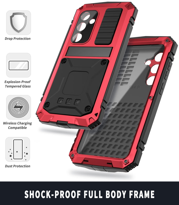 For Samsung Galaxy S24 5G R-JUST Life Waterproof Dustproof Shockproof Phone Case(Red) - Galaxy S24 5G Cases by R-JUST | Online Shopping South Africa | PMC TechLife | Buy Now Pay Later Mobicred
