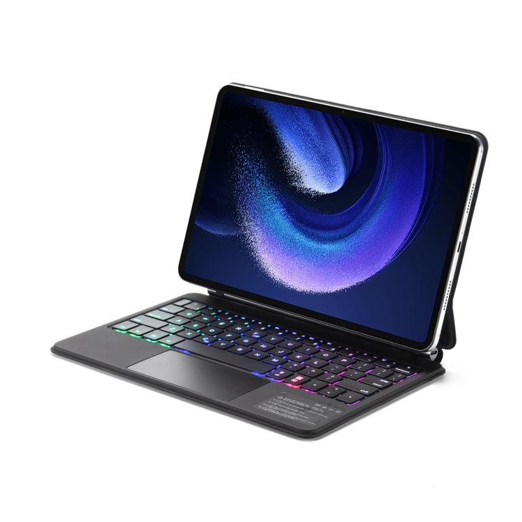 For Xiaomi Pad 6 / Pad Pro M11P-B-M611 Magnetic Bluetooth Keyboard Leather Tablet Case(Black) - Xiaomi Keyboard by PMC TechLife | Online Shopping South Africa | PMC TechLife | Buy Now Pay Later Mobicred