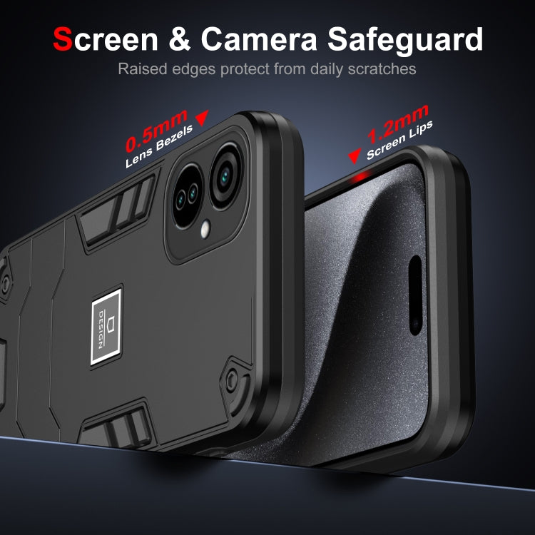 For Tecno Camon 19 Neo 2 in 1 Shockproof Phone Case(Black) - Tecno Cases by PMC TechLife | Online Shopping South Africa | PMC TechLife | Buy Now Pay Later Mobicred