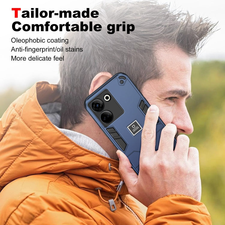 For Tecno Camon 20 Pro 4G 2 in 1 Shockproof Phone Case(Blue) - Tecno Cases by PMC TechLife | Online Shopping South Africa | PMC TechLife | Buy Now Pay Later Mobicred