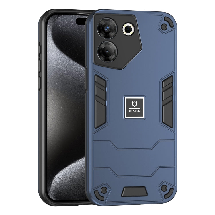 For Tecno Camon 20 Pro 5G 2 in 1 Shockproof Phone Case(Blue) - Tecno Cases by PMC Jewellery | Online Shopping South Africa | PMC Jewellery | Buy Now Pay Later Mobicred