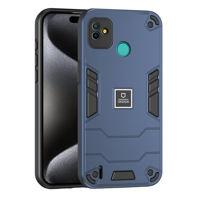 For Tecno Pop 5P 2 in 1 Shockproof Phone Case(Blue) - Tecno Cases by PMC Jewellery | Online Shopping South Africa | PMC Jewellery | Buy Now Pay Later Mobicred