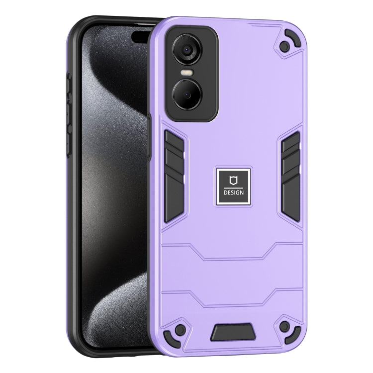 For Tecno Pop 6 Pro 2 in 1 Shockproof Phone Case(Purple) - Tecno Cases by PMC Jewellery | Online Shopping South Africa | PMC Jewellery | Buy Now Pay Later Mobicred