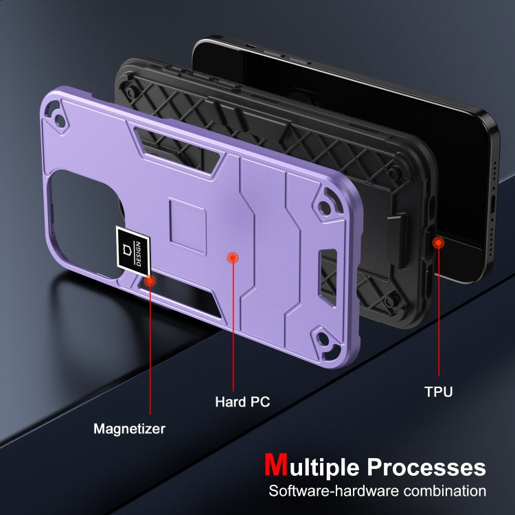 For Tecno Pop 6 Pro 2 in 1 Shockproof Phone Case(Purple) - Tecno Cases by PMC TechLife | Online Shopping South Africa | PMC TechLife | Buy Now Pay Later Mobicred