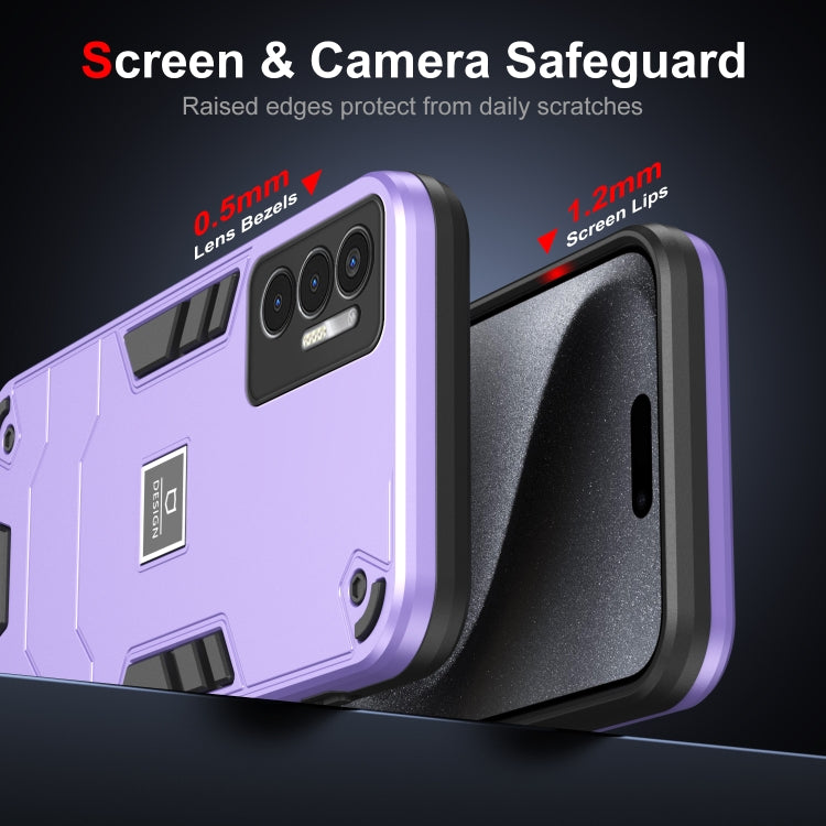 For Tecno Pova 3 2 in 1 Shockproof Phone Case(Purple) - Tecno Cases by PMC Jewellery | Online Shopping South Africa | PMC Jewellery | Buy Now Pay Later Mobicred