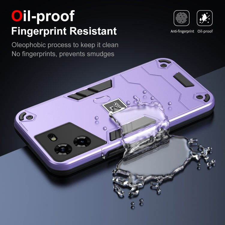 For Tecno Pova 5 2 in 1 Shockproof Phone Case(Purple) - Tecno Cases by PMC TechLife | Online Shopping South Africa | PMC TechLife | Buy Now Pay Later Mobicred