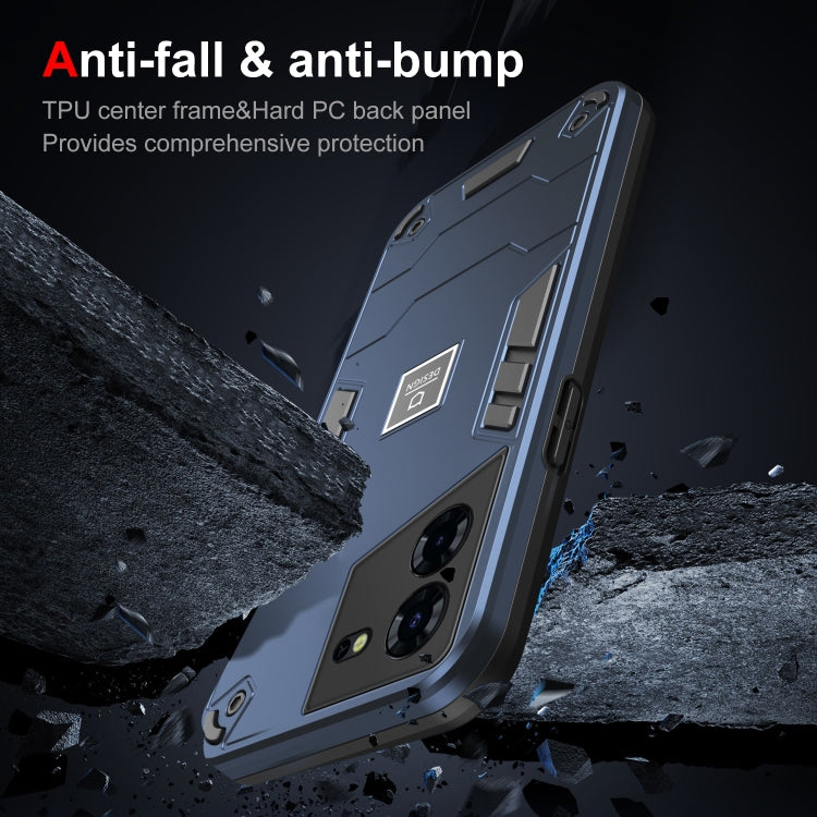 For Tecno Pova 5 Pro 2 in 1 Shockproof Phone Case(Blue) - Tecno Cases by PMC TechLife | Online Shopping South Africa | PMC TechLife | Buy Now Pay Later Mobicred